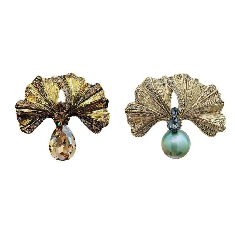 Fashion Charm Brooch Pin Fashionable Gingko Brooch Beautiful Badges