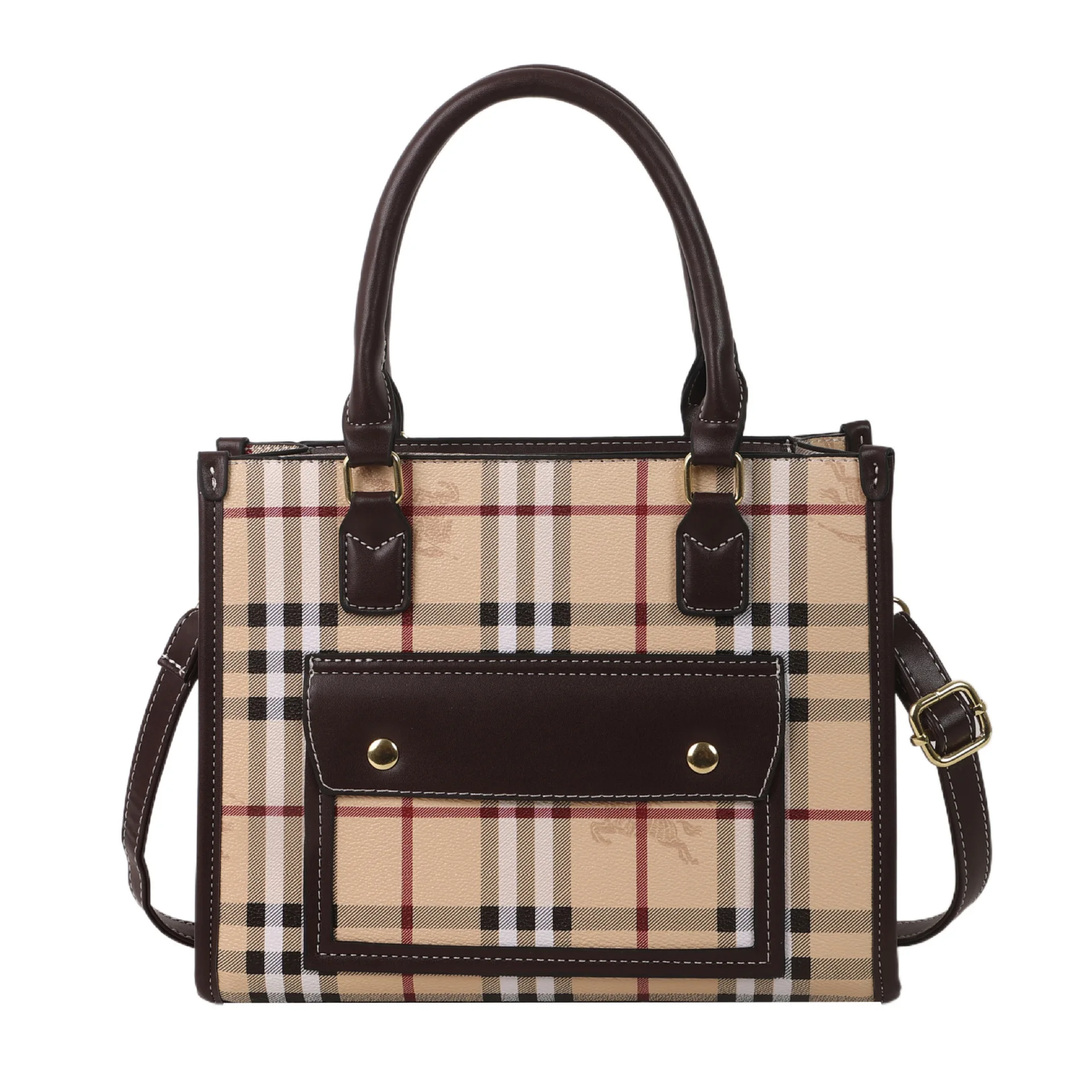 

2025 SS Color-Block Square Bag, Multi-Way Convertible Top Handle & Crossbody Purse for Women, Trending Day to Night Tote