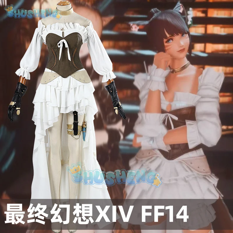 Final Fantasy XIV:A Realm Reborn 480HQ Cosplay Costume Sexy Dress Outfits With Hat Women Party Suit Halloween Carnival Uniform