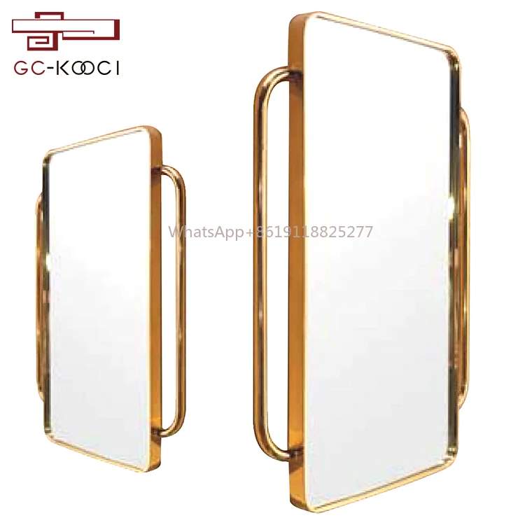 Modern Bathroom Vanity Gold Plated Bathroom Cabinet Stainless Steel