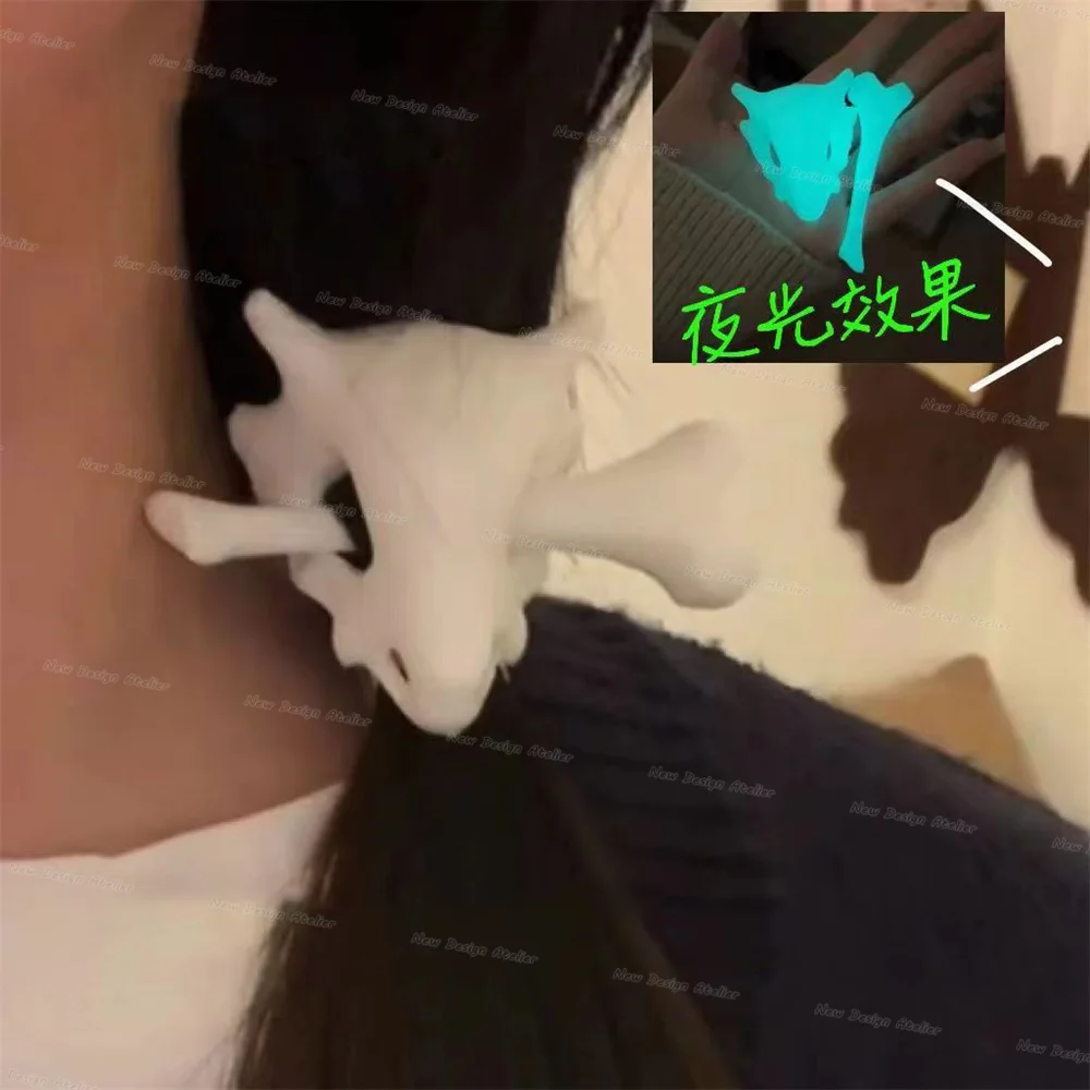 

Хэллоуин призрак череп кубический палочки для волос голова кошки скелет светящаяся шпилька готические головные уборы аксессуары застежка для волос для девочек реквизит