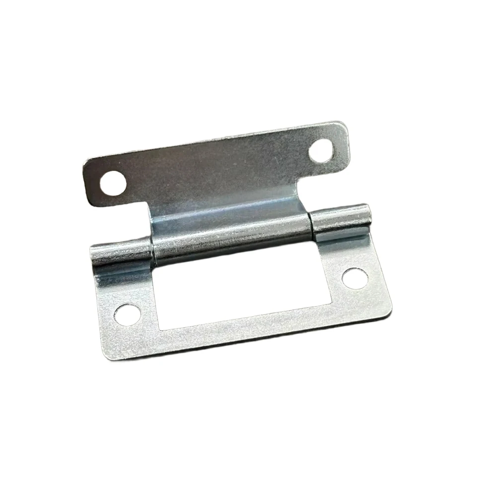 2PCS Bearing Supported Crank Hinges for RV Doors Iron Flat Mount Type for 15mm to 19mm Door Thickness Applications