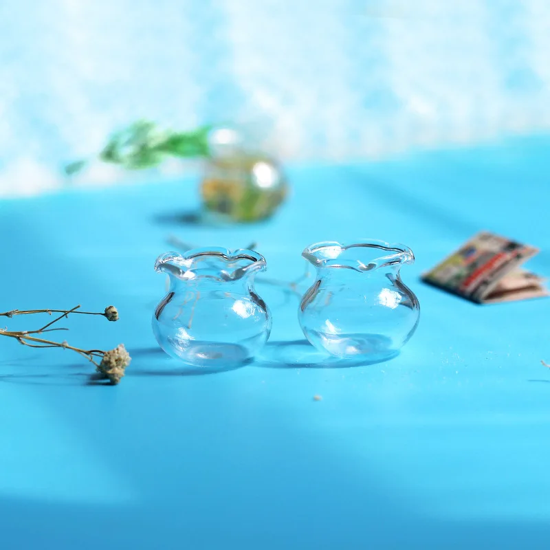 ตู้ปลาจำลองขนาดเล็ก ของเล่นโมเดลฉากจำลอง อุปกรณ์ตกแต่งบ้านตุ๊กตา 1:12 ตู้ปลาทองเปล่า ของตกแต่งบ้านตุ๊กตาสุดสร้างสรรค์