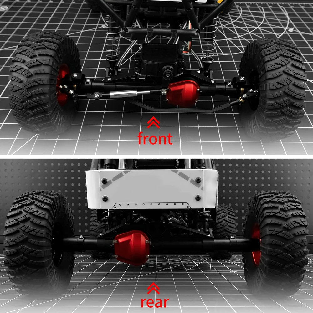 YEAHRUN โลหะ TFL ด้านหน้า/กลาง/ด้านหลังเพลาที่สมบูรณ์แบบสําหรับ Axial Wraith 90018 90053 90048 RR10 1/10 RC Crawler รถอะไหล่อัพเกรด