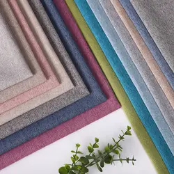 Thickened Linen Fabric Wearable By The Meter for Bed Pillowcases Curtains Tablecloth Sewing Soft Cloth Breathable Beige Black