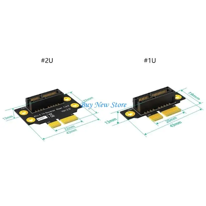 20CE PCIE 90 Derajat Kartu Terbalik PCIE 1X Ke 1X Adaptor Konverter Papan Riser