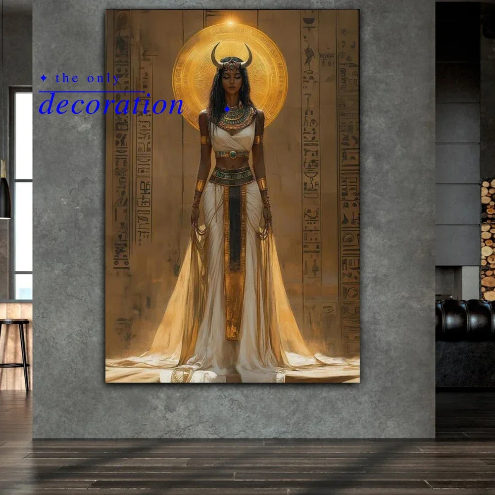 Ancient Egyptian Art Goddess Poster Prints For Bedroom Living Room Home Decor Mythology Woman Canvas Painting Wall Art Gift