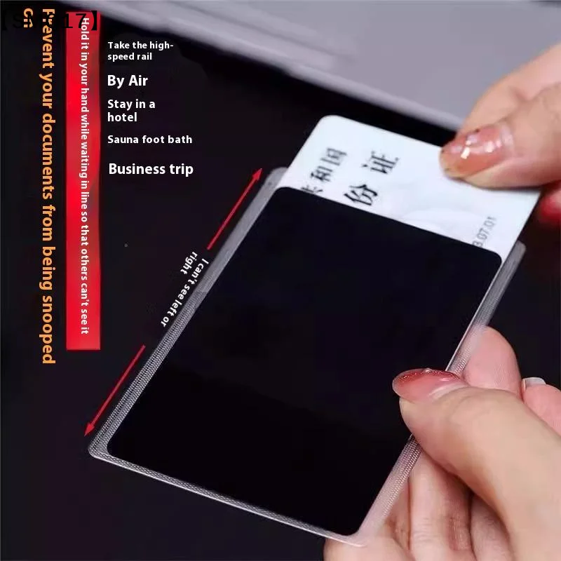 Anti-peep Card Holder Double-sided ID Card Protective Cover Bank Card Anti-leakage Prote Privacy Document Holder Anti-demag【SMQ】