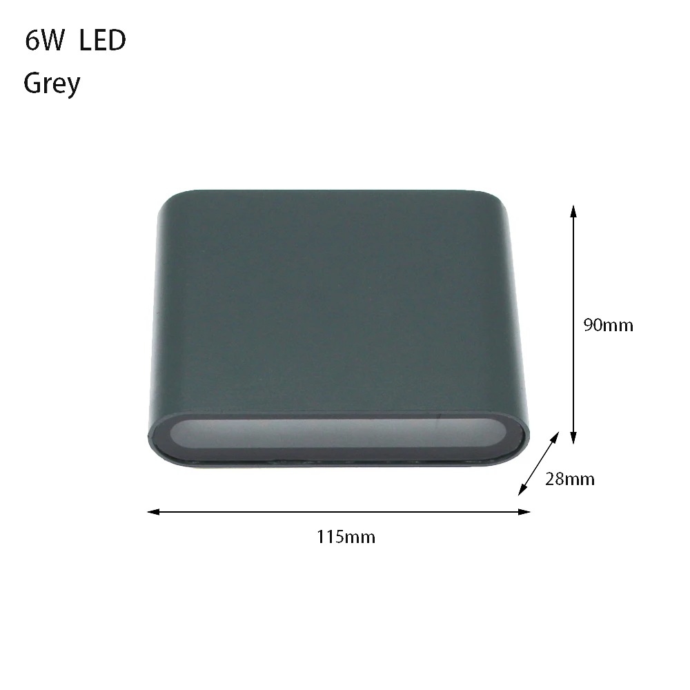 6W 12W 24W Led Outdoor Waterdichte Wandlamp Slaapkamer Woonkamer Balkon Wandlamp Aluminium Buitenmuur lamp Blaker Armaturen