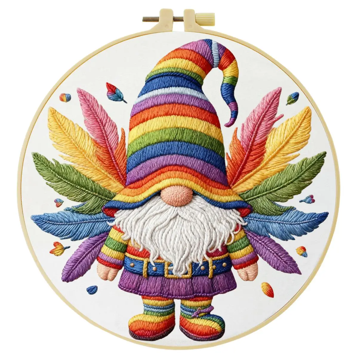 1 Stück 20X20CM/15X15CM 7,87/6,3 Zoll Buntes Kleines Zwerge-Stickerei-Starter-Kit DIY-Kit DIY-Stickerei-Set Handarbeiten – Detail 3