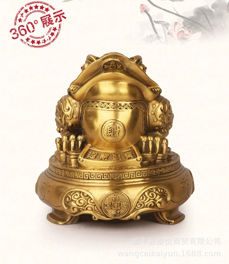 Copper Golden Toad Ornament Treasure Pot Golden Toad