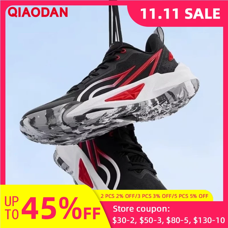 

QIAODAN Men's Basketball Shoes 2025 Autumn New Arrival Fashion Low -Top Outdoor Wear Resistant Casual Sneakers QXA013254106R