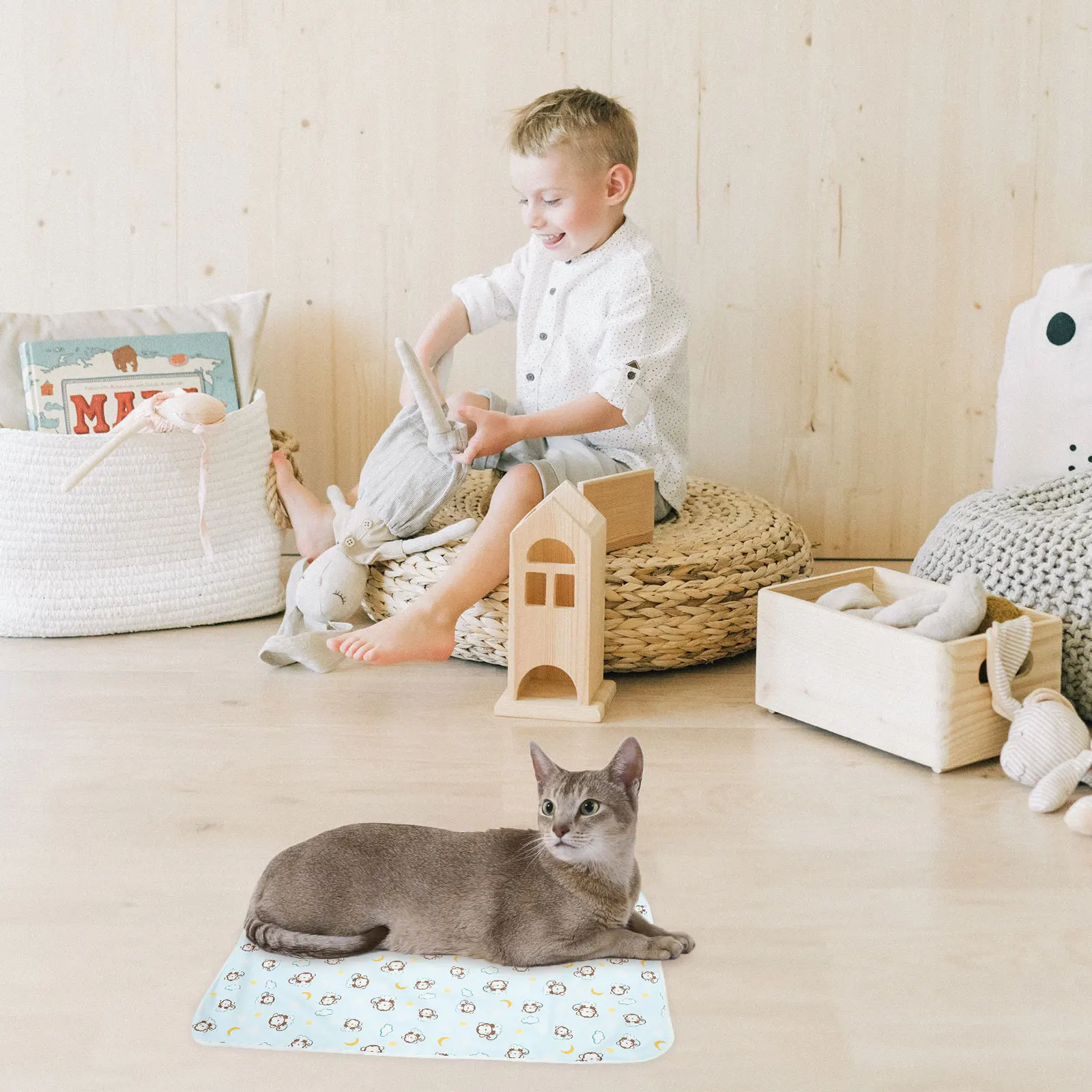 

Washable Reusable Waterproof Pet Bed Mat Small Pet Cage Cushion for Hamster Training Cozy Burrowing