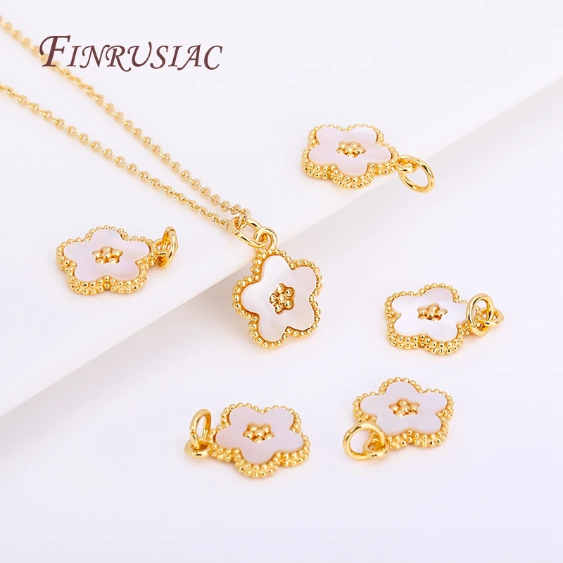 6 Styles Natural Shell Pendant Charms For Jewellery Making Supplies,18K Real Gold Plated Pendant Accessories DIY Jewelry Crafts