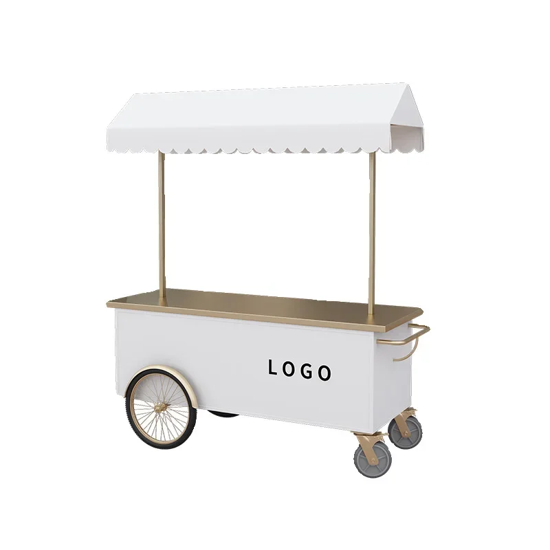 

Night market stall car wrought iron breakfast cart trolley float commercial activity car promotional display stand mobile booth