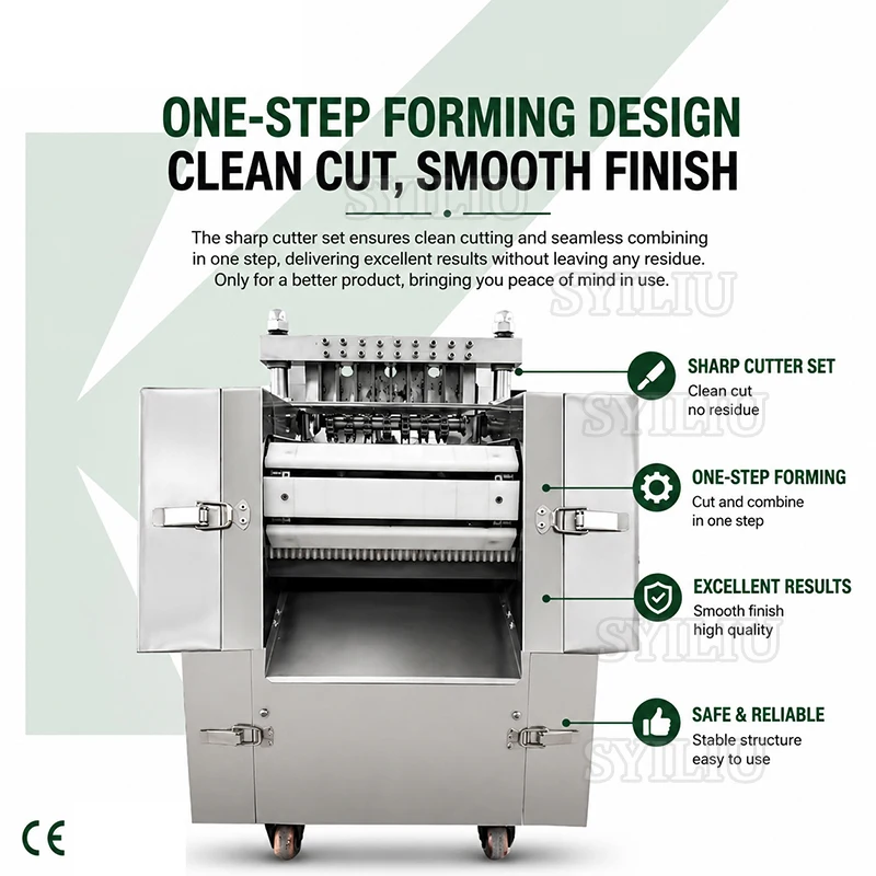Industrial Meat Dicing Machine Alloy Steel/Ceramic/Carbon Blades Automatic Operation Adjustable 4mm Thickness