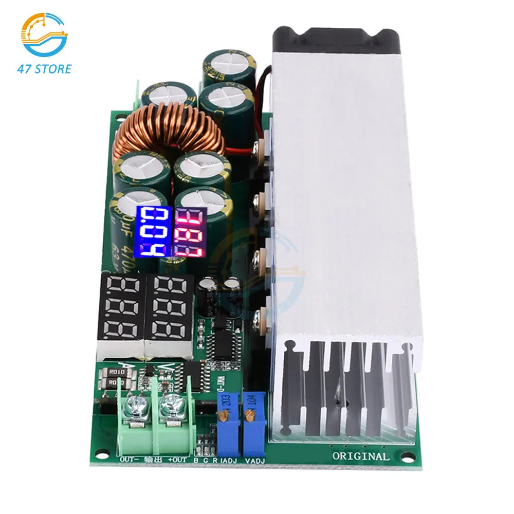 DC-DC High Power 600W Adjustable Step-down Power Supply Module With Fan 12V-80V To 2.5V-50V Buck Converter 25A Constant Current