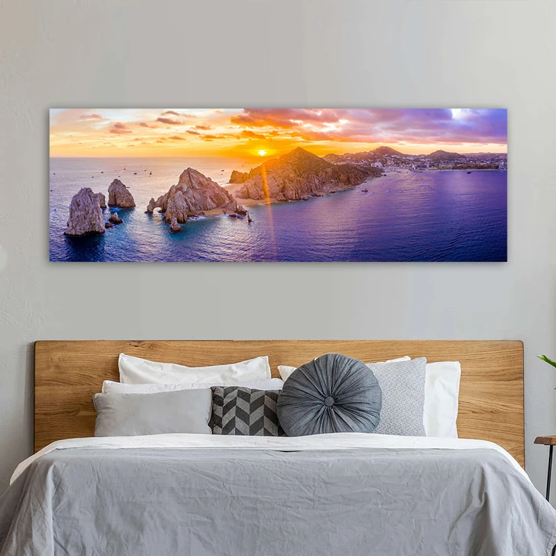 Natural Landscape Posters Sea Sunset Wall Art Painting Canvas Prints Wall Art Picture for Living Room Bedside Home Decoration