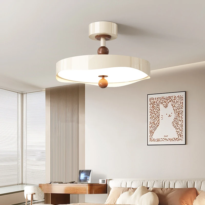 

Modern And Simple Bedroom Lamp With Baked Paint Process, Vintage Cream Style Study Lamp, Smart Master Bedroom Ceiling Lamp