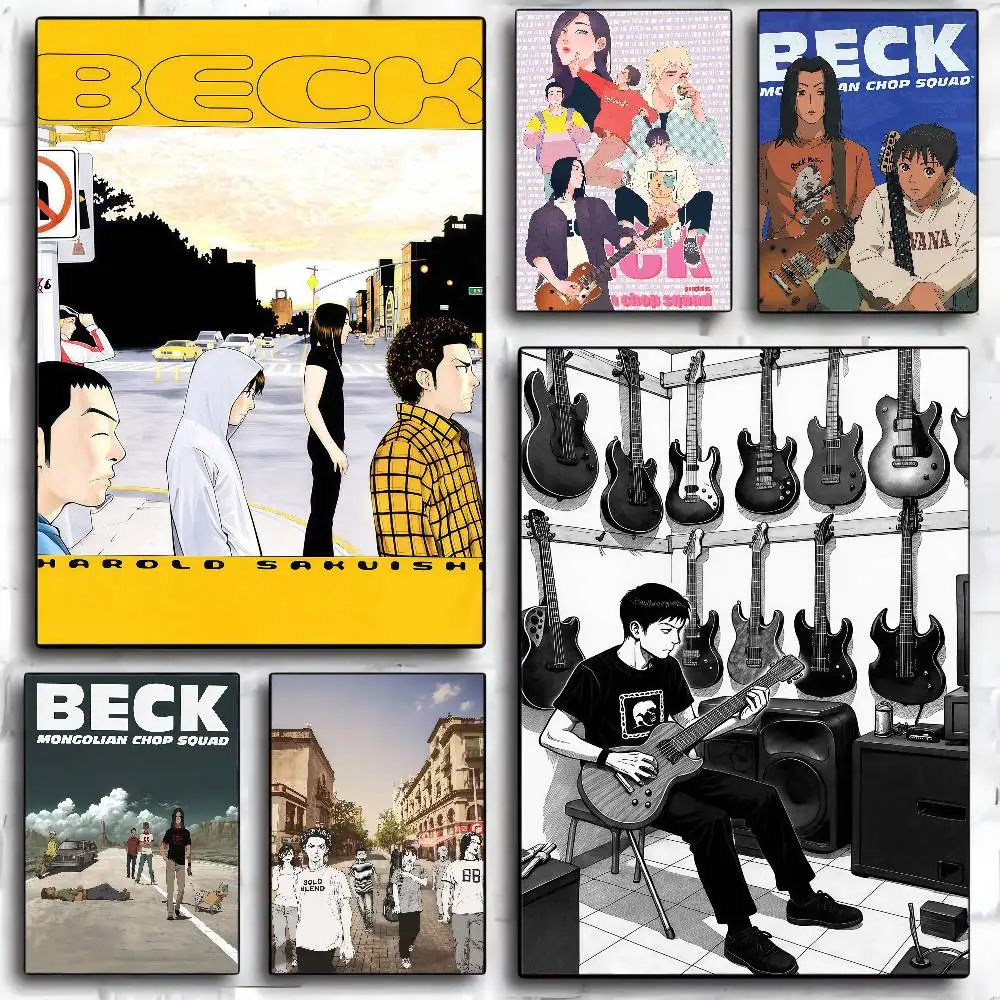 Beck Mongolian Chop Squad Anime Anime Posters Sticky HD Quality Wall Art Retro Posters For Home Kawaii Room Decor