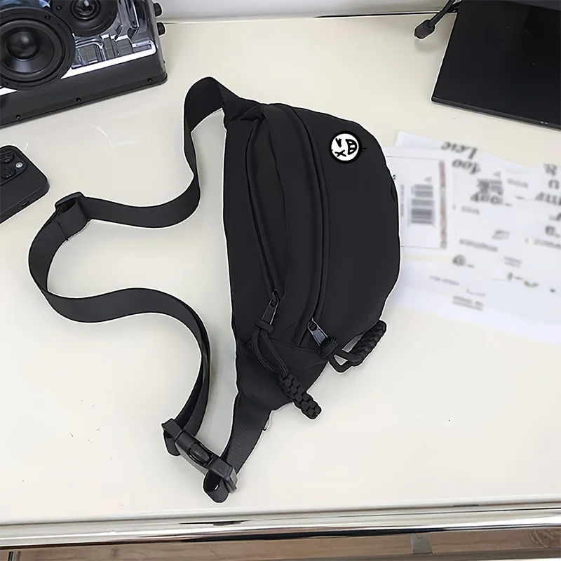 Viral Ins Trendy Fanny Pack, Y2K Casual Crossbody Waist Bag, Lightweight Nylon Chest Bag for Outdoor Sports Travel