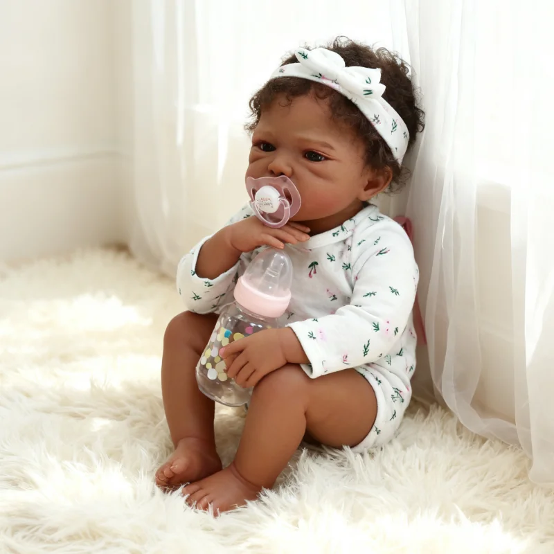 18-Zoll Reborn-Babypuppen - Realistische Neugeborenenpuppe, Weicher Gewichteter Körper, Entzückende Bewegliche Echte Lebensnachbildung - Geschenk für Kinder ab 3 Jahren