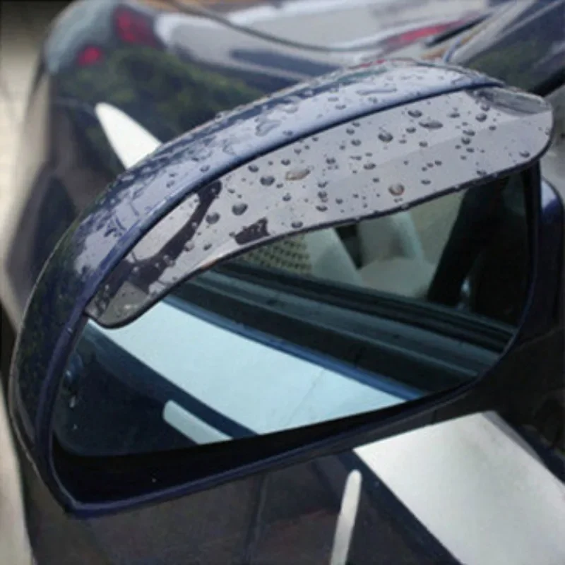 2Pcs Universal Car Rearview Mirror Rain Eyebrow Auto Car Rear View Side Rain Snow Guard Sun Visor Shade Protector PVC