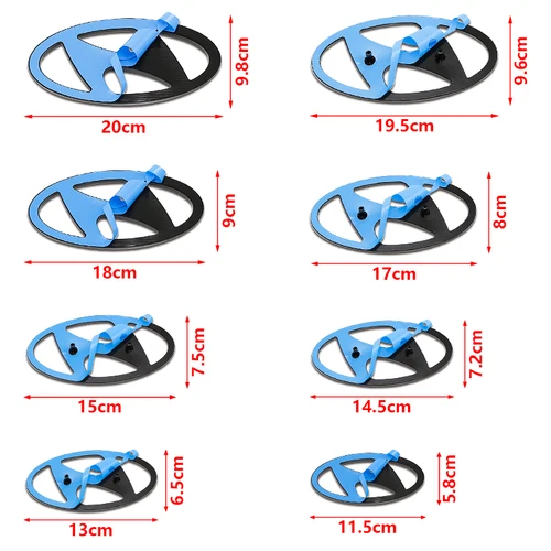 Imagen 2 del producto ABS Hyundai coche Logo parrilla delantera decoración pegatina accesorios para Tucson I40 ix25 ix35 emblema acento Elantra Santa fe Sonata