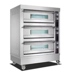 Oven Commercial Industrial Bakery Electric and Gas Deck Pizza Bread 3 Layers 6 Tray Oven