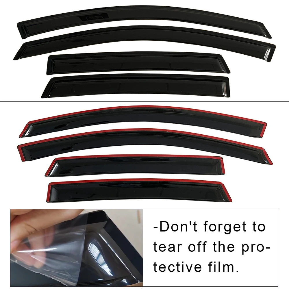 Window Visor for SUBARU Crosstrek GP XV 2012 2013 2014 2015 2016 2017 Wind Deflectors Rain Guards Door Visor Vent Shades - Image 6