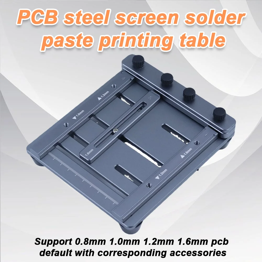 New Version CNC Solder Paste Stencil Fixture - Mini Steel Stencil Printing Jig for PCB Assembly (Supports Double-Sided SMT)