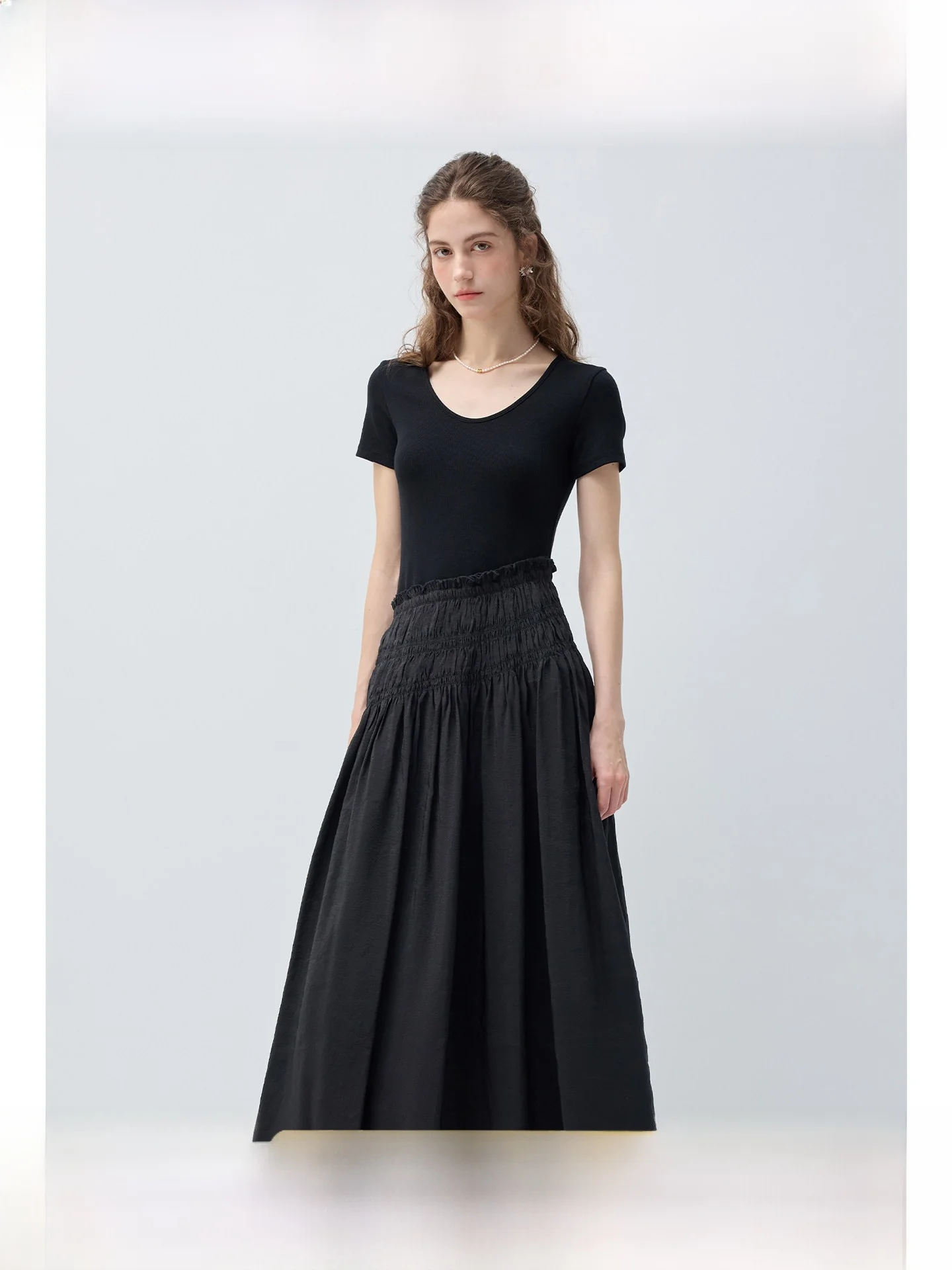 

plus Size Women's A-Line Dress Waist-Cinching Maxi Skirt Casual Loose Fit Long Dress Commute Friendly Summer Fashion for Plum...