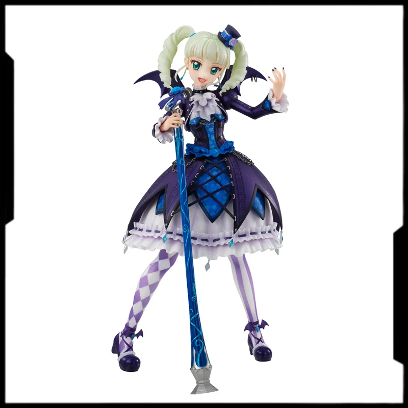 Original Megahouse Lucrea Aikatsu! Toudou Yurika Goth Magic Coorde 23cm Pvc Animation Character Action Figure Model Toy