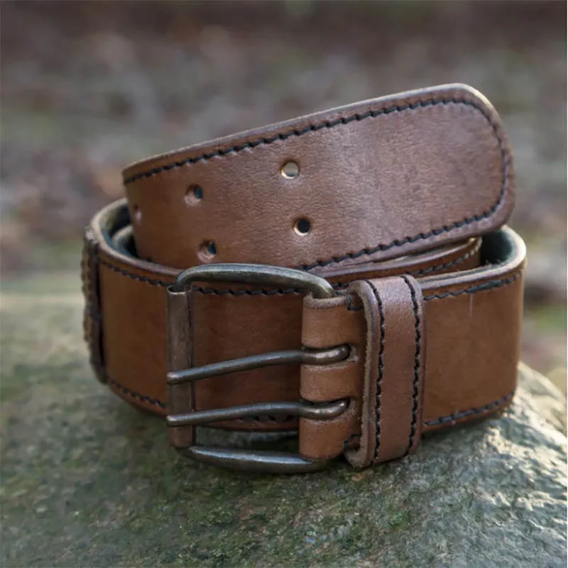 เข็มขัดหนังสไตล์สตีมพังก์ยุคกลาง ทำมือ สำหรับคอสเพลย์นักรบไวกิ้ง อัศวิน พร้อมหัวเข็มขัดแบบเซลติก สำหรับผู้ชาย