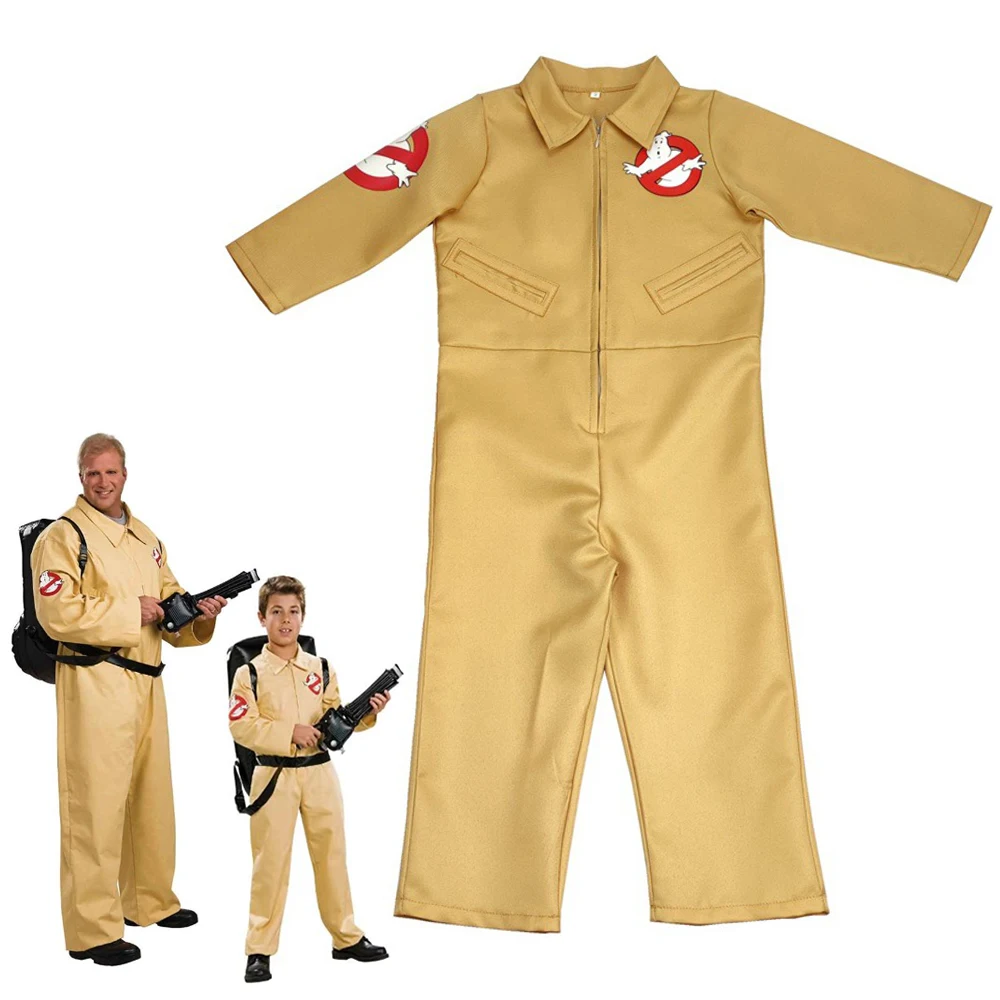 Ghostbusters Movie Cosplay Jumpsuit Costumes Kids Adults Halloween Carnival Theme Party Clothes Fans Collection