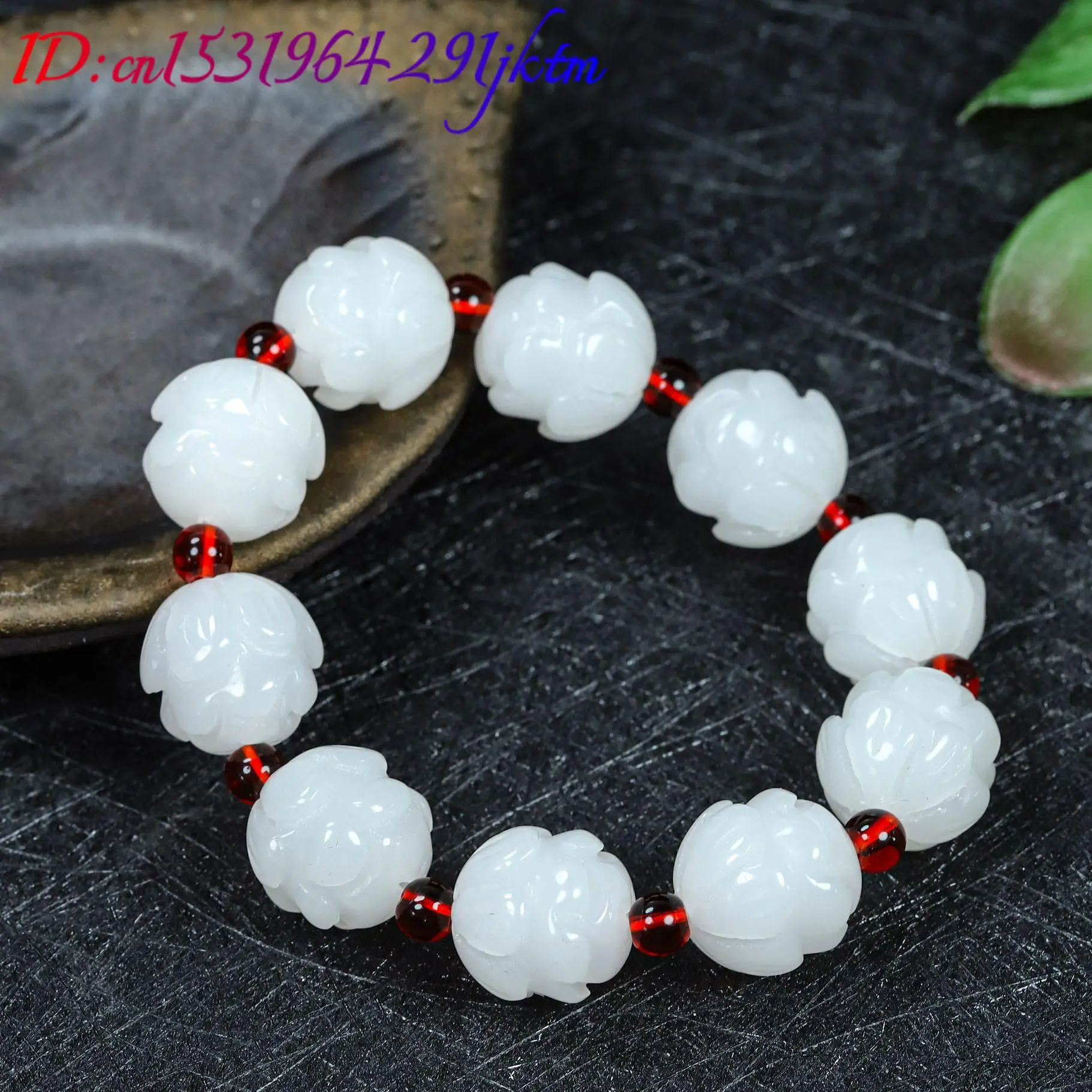White Real Jade Lotus Bracelet Accessories Designer Jewelry Natural Bangle Amulet Fashion Talismans Gifts for Women view 4