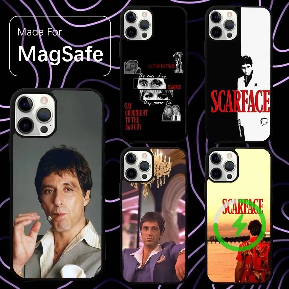 

S-ScarfaceS Antonio Phone Case For iPhone 16,15,14,13,12,11,Pro,Max,Plus,Mini,SE New Magsafe Magnetic Wireless Charging