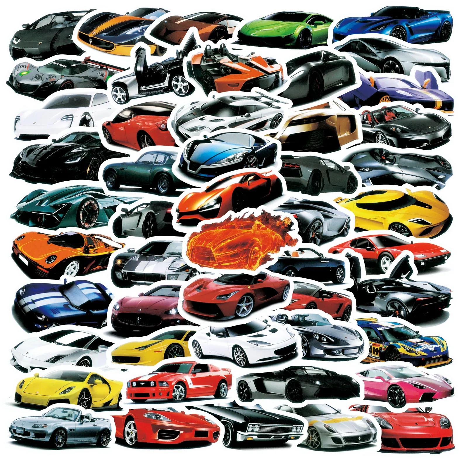 

10/30/50pcs Cool Sports Car Racing Jdm Travel Suitcase Phone Laptop Luggage Classic Stickers Home Decor Diy Kids Girl Toys