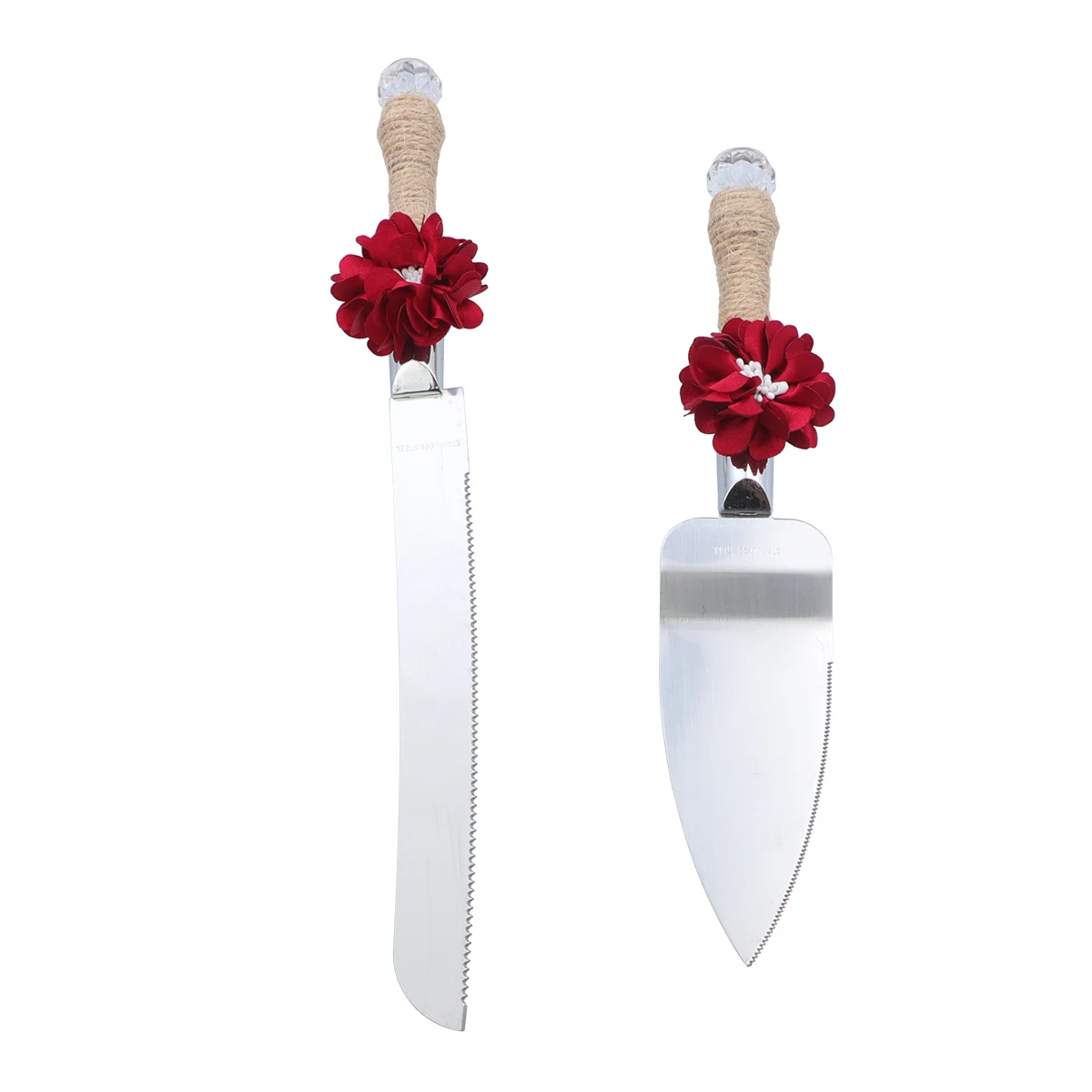 

Wedding Cake Set Stainless Steel Spatula Knife Easy Clean Birthday Party Supplies Practical Decorative