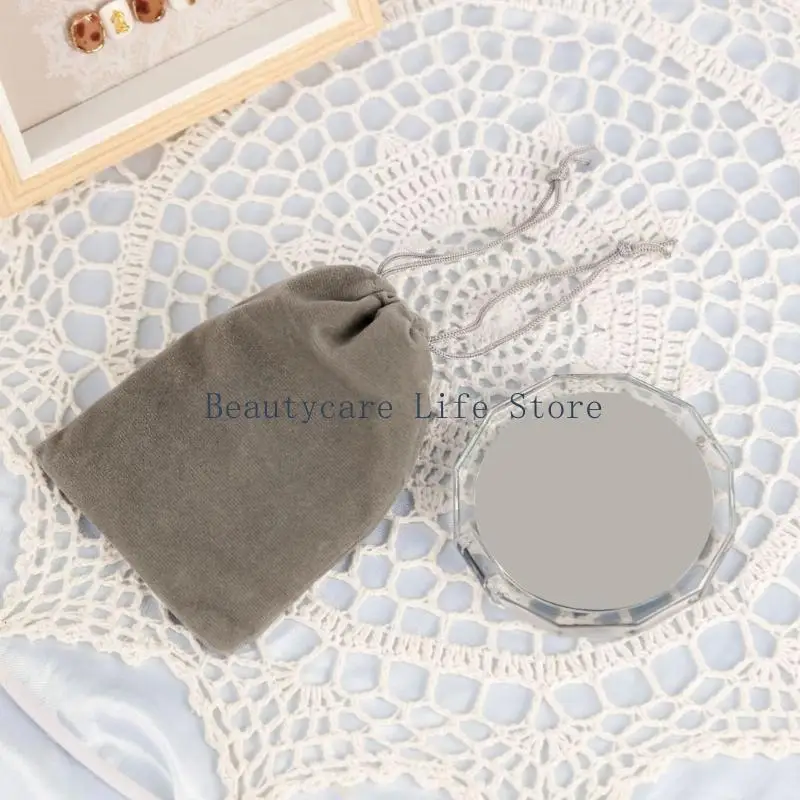 652C 10x Magnification Compact Mirrour,Small Travel Makeup Mirrour,Pocket Mirrour for Handbag,Purse,Handheld 2-Sided Mirrour