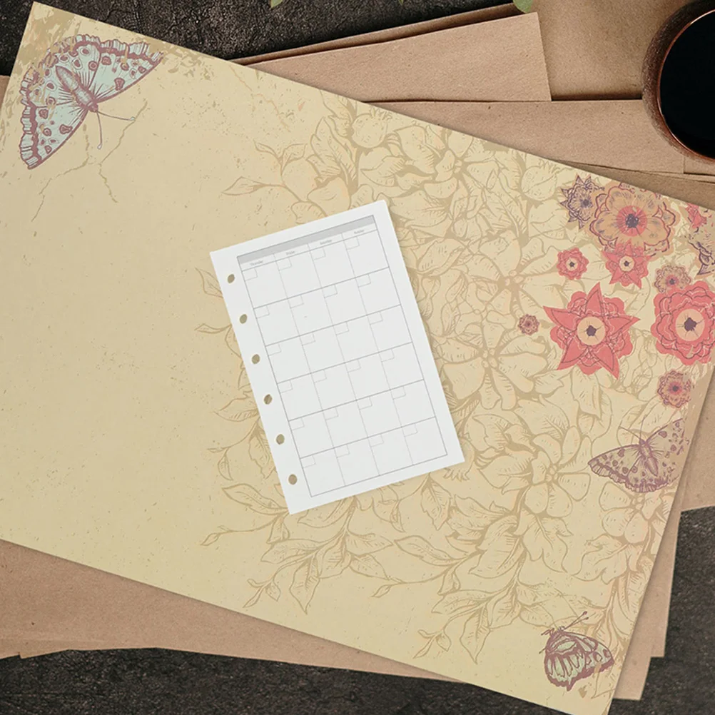 

2 Sets Transparent Snap Button Detachable Planner Paper Refill Notebook Binder Loose Leaf Student Office Travel Use