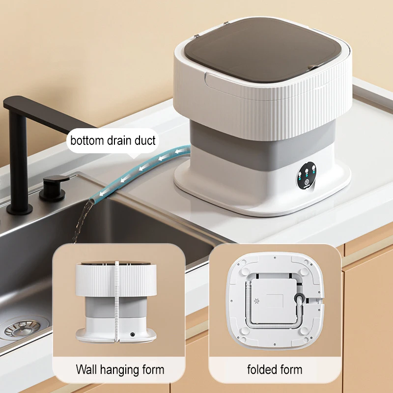 

Мини-портативная стиральная машина, носки, 6 л, складная стиральная маленькая бытовая складная стиральная машина Lavadora 4 л