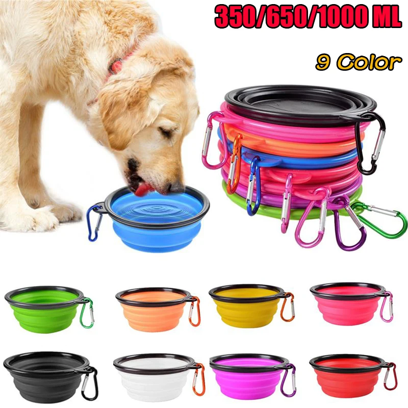 Collapsible Dog Bowl, Portable Extra Large Size Foldable Expandable Silicone Pet Travel Bowl for Pet Dog Food Water Feeding