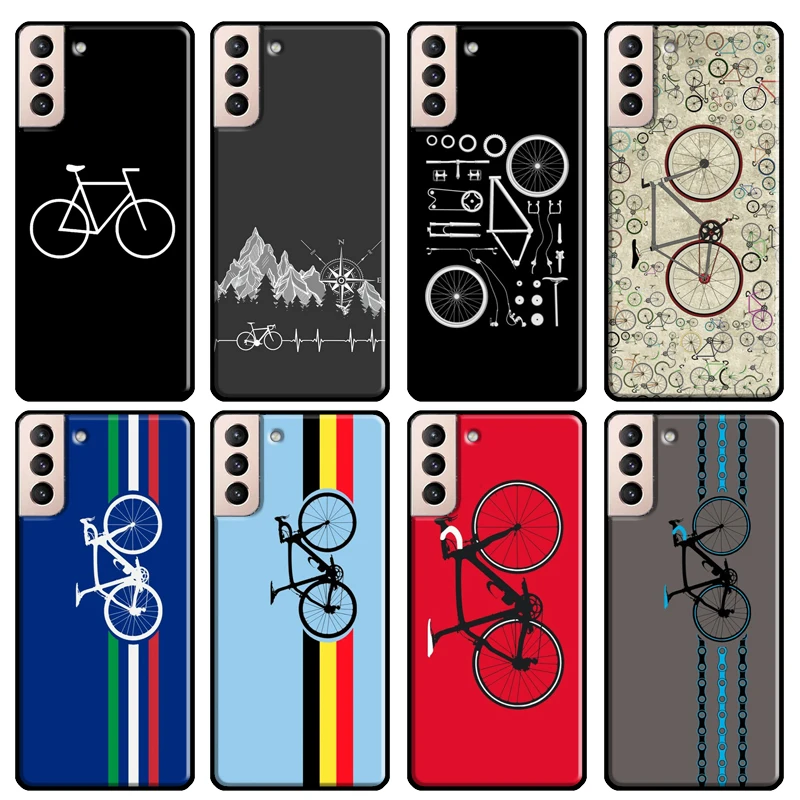 Mountain Bikes Cycling Case For Samsung Galaxy S21 Ultra S10 S8 S9 Note 10 Plus Note 20 S10e S20 FE Phone Cover