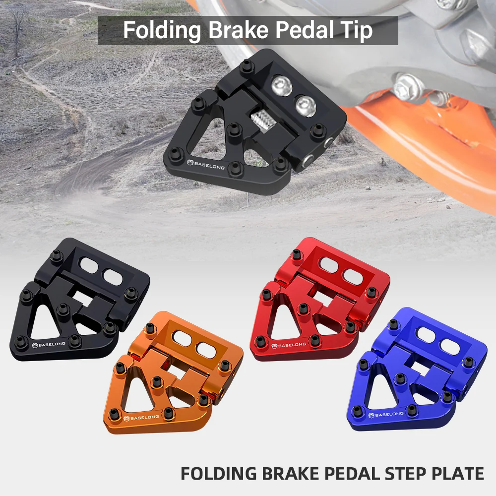 

Motorcycle Folding Rear Brake Pedal Step Tip Plate For 125 250 300 350 450 EXC EXCF XCW XC XCFW TPI SIX DAYS 2017-2021 2022 2023