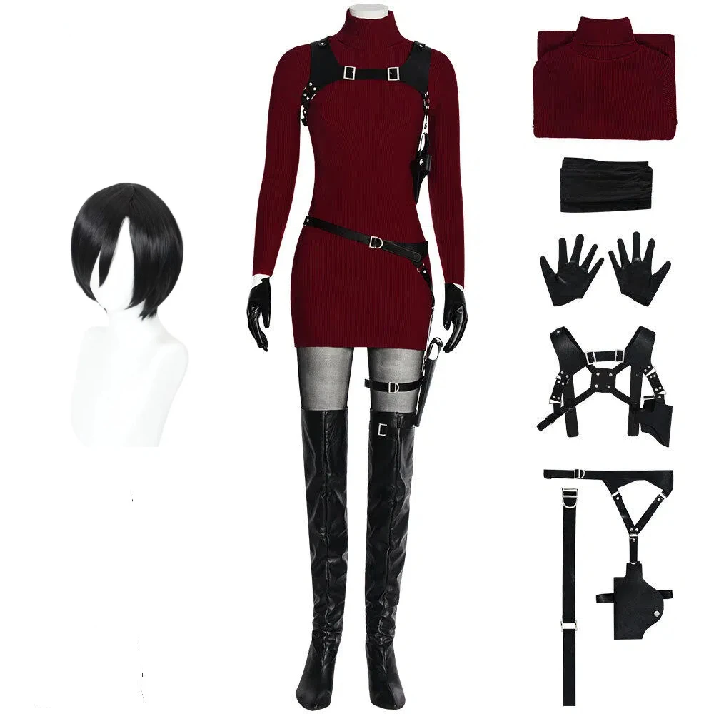 Horror Game Movie Resident Evil 4 Ada Wong Cosplay Full Set Same Style Outfit Halloween Carnival Comic Con Stage Cosplay Suit image 3