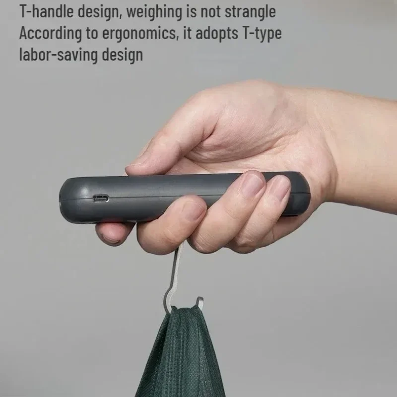 JIMIHOME Mini Rechargeable Handheld Electronic Luggage Scale Portable High Precision LCD Digital Weight Scale With Hidden Hook