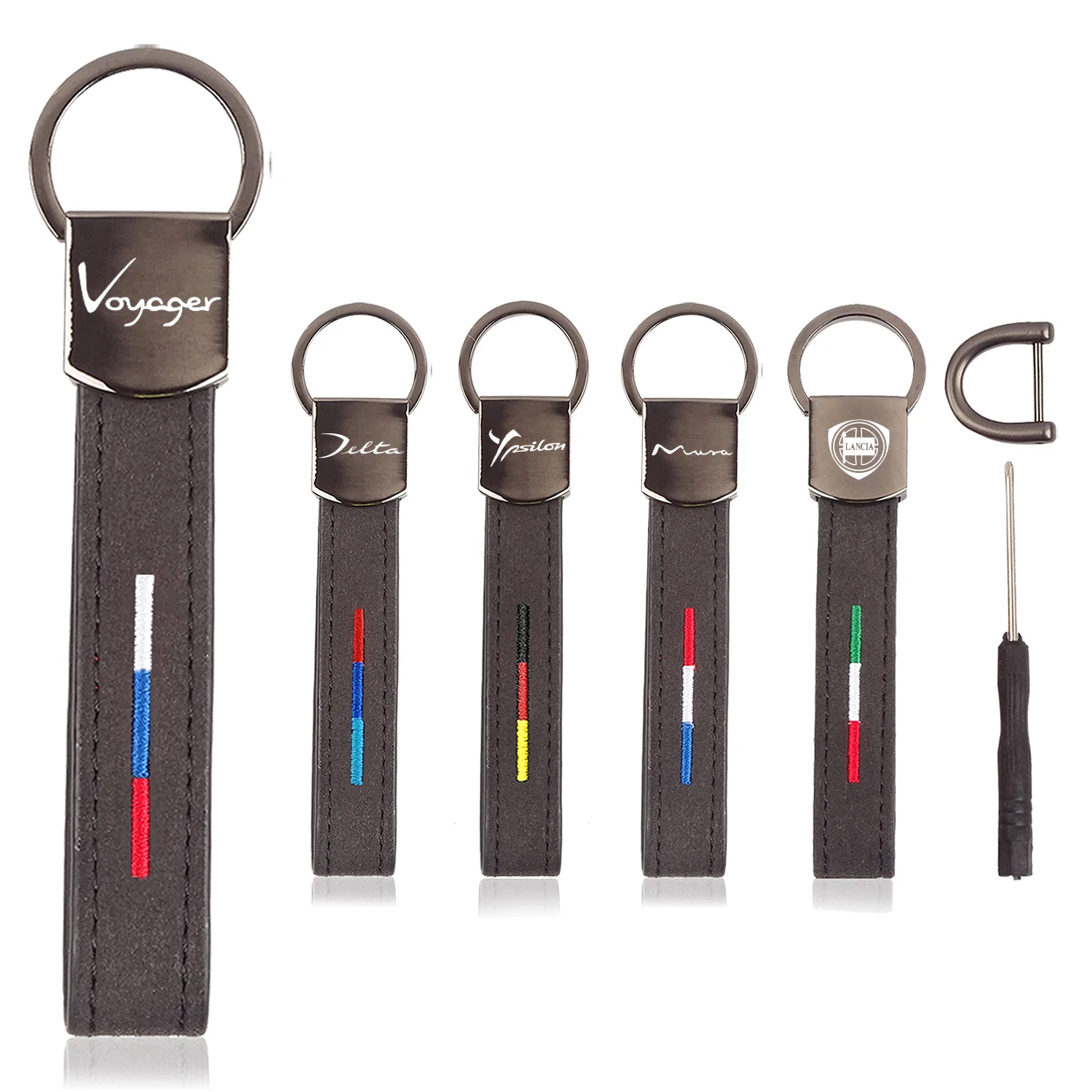 Брелок для ключей в форме подковы с итальянским флагом, кожаный брелок для Lancia Ypsilon Nuevo Delta Musa Voyager Thema, аксессуары для ключей Брелок для ключей в форме подковы с итальянским флагом, кожаный брелок для Lancia Ypsilon Nuevo Delta Musa Voyager Thema, аксессуары для ключей