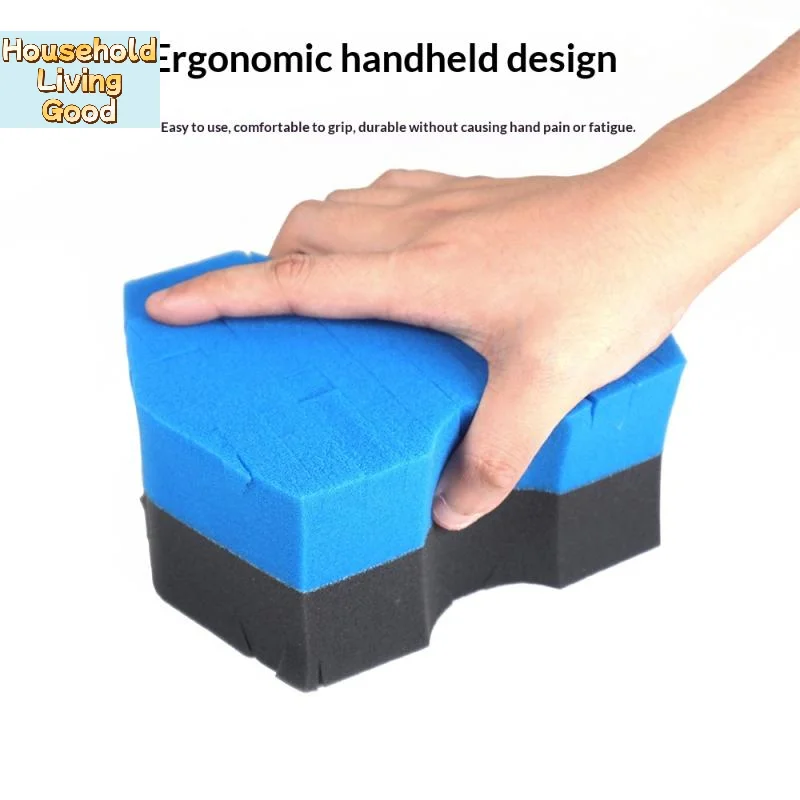 【1PC Double Side Cut Red/Black Sponge 2.0 Better Grip And Access Tight Spaces For Rinseless Car Wash】