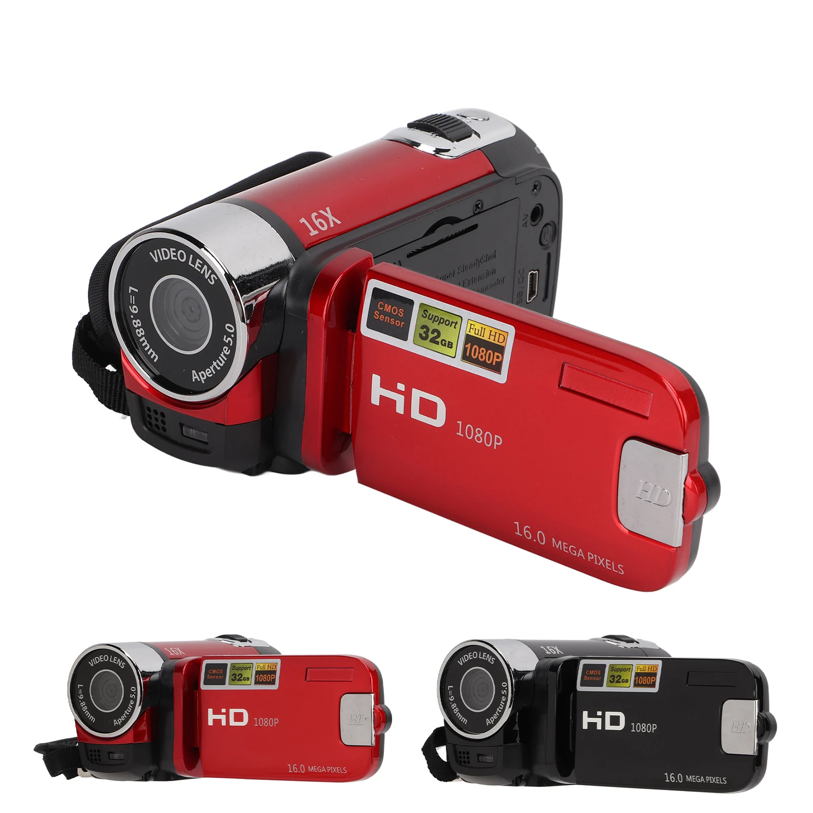 Video Camera Camcorder Full HD 4K 48MP Camera Recorder 270° Rotation 2.7 Inch Color Screen 16X Zoom Digital Camcorders